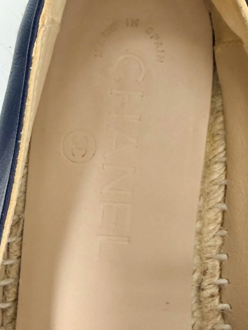Chanel Leather Espadrilles - Navy & Black